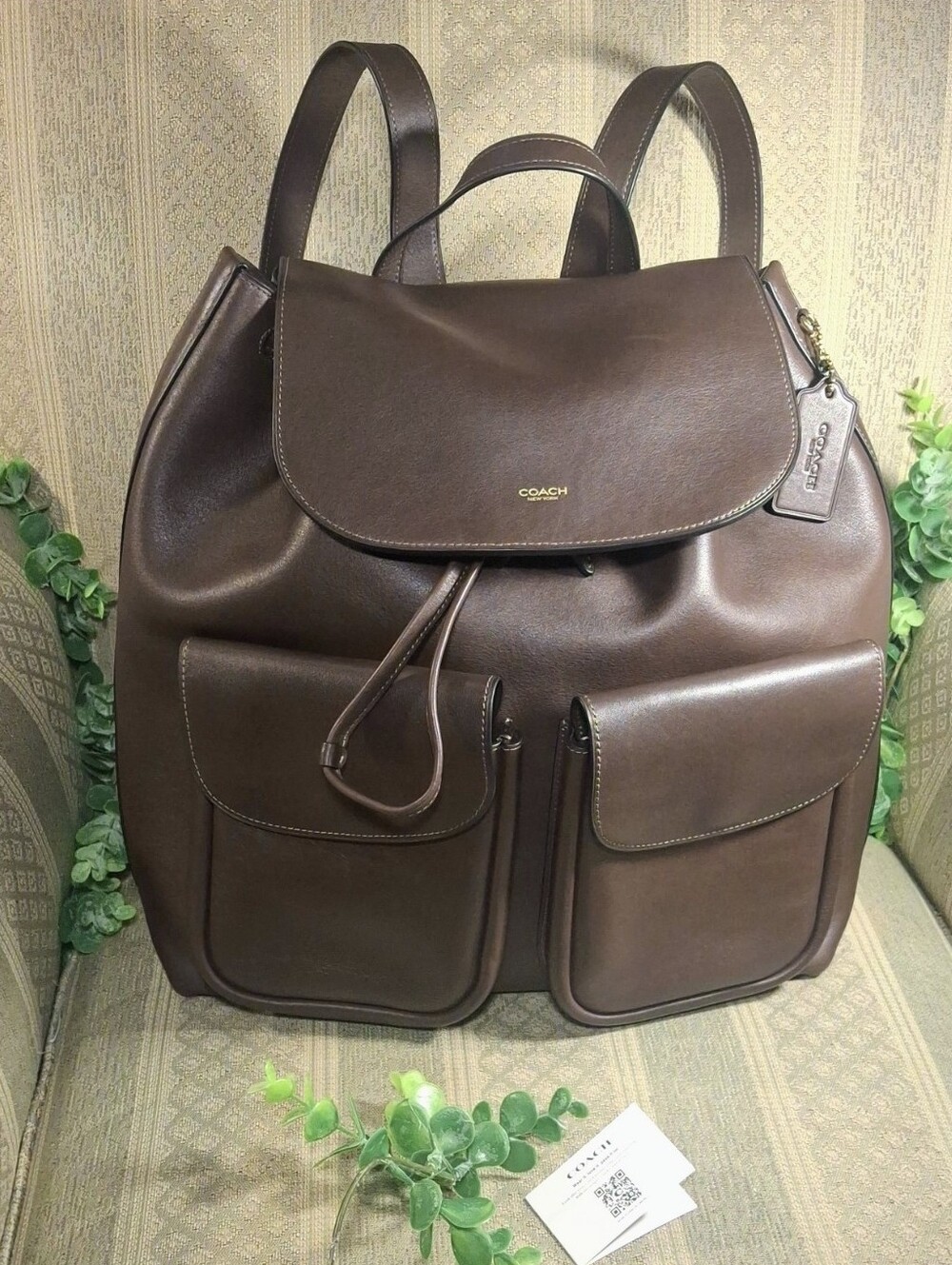 Coach Crosby Extra Large Dark Brown Backpack #CY279